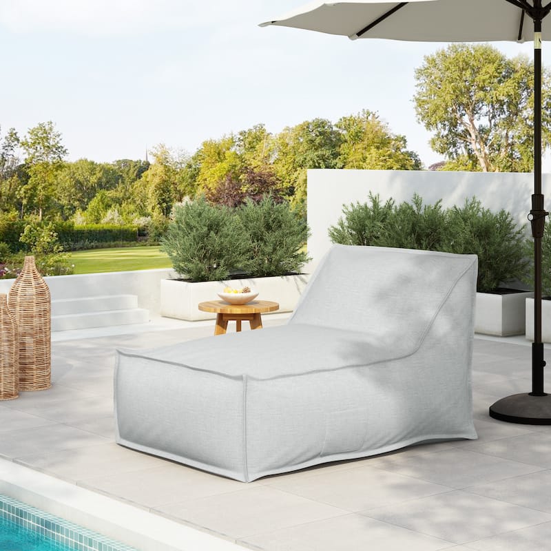Christopher Knight Home- Carter Outdoor Fabric Bean Bag Lounge Chair