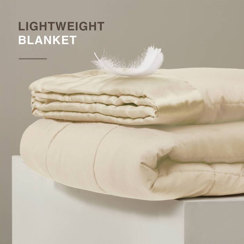 Madison Park Prospect Lightweight Down Alternative Blanket with Satin Trim
