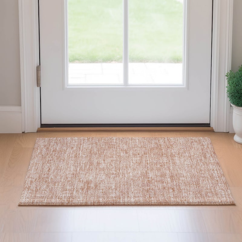 Premium Washable Super Soft Traditional Borderless Mayfield Rug - Coral - 1' 8" x 2' 6"
