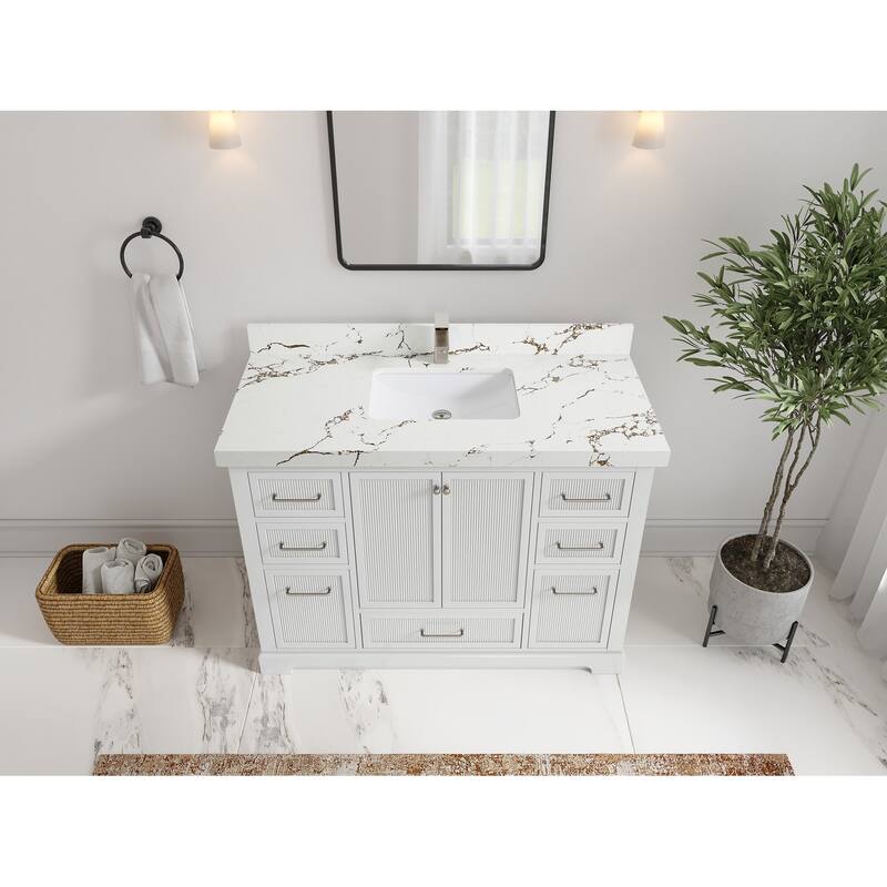Willow Collections 48 in. W x 22 in. D Alys Single Sink Bathroom Vanity with Countertop