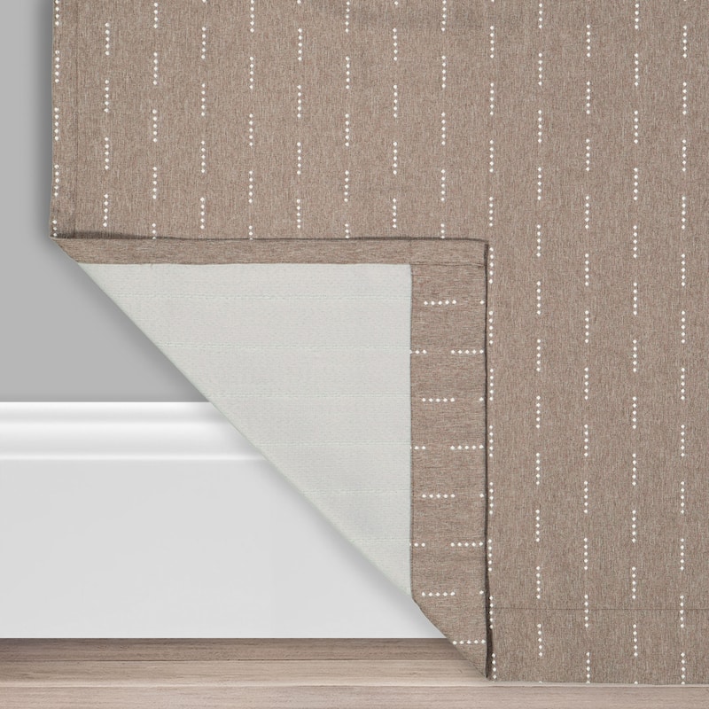 Eclipse Basel Dot Draft Stopper Energy Saving 100% Blackout Grommet Top Curtain Panel