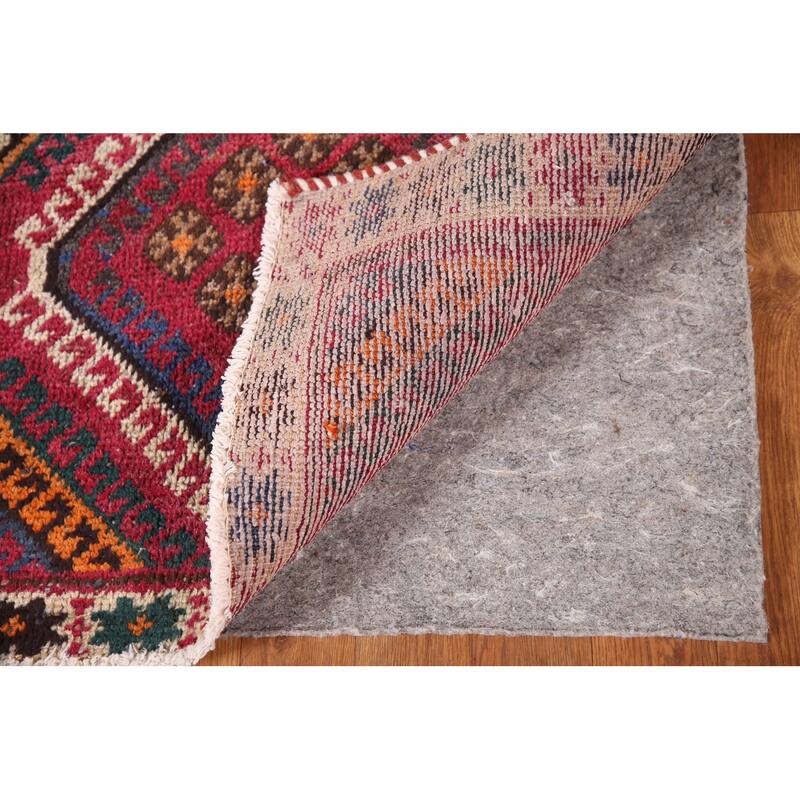 Geometric Bakhtiari Persian Vintage Area Rug Hand-knotted Wool Carpet - 4'2"x 7'3"