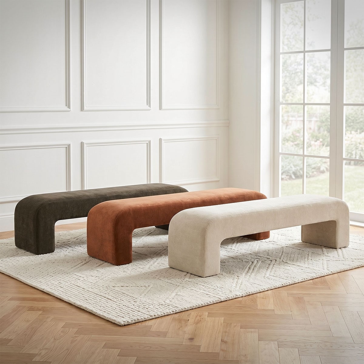 70" Extra-Long Upholstered Bench (End-of-Bed/Entryway)