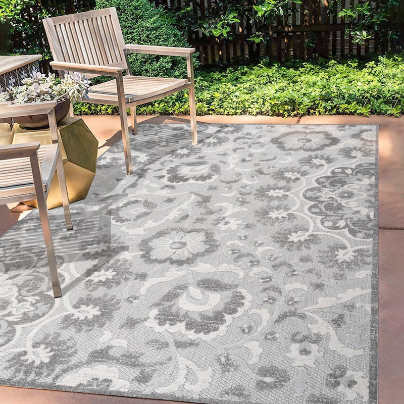 JONATHAN Y Cassis Modern Medallion High-Low Indoor/Outdoor Area Rug