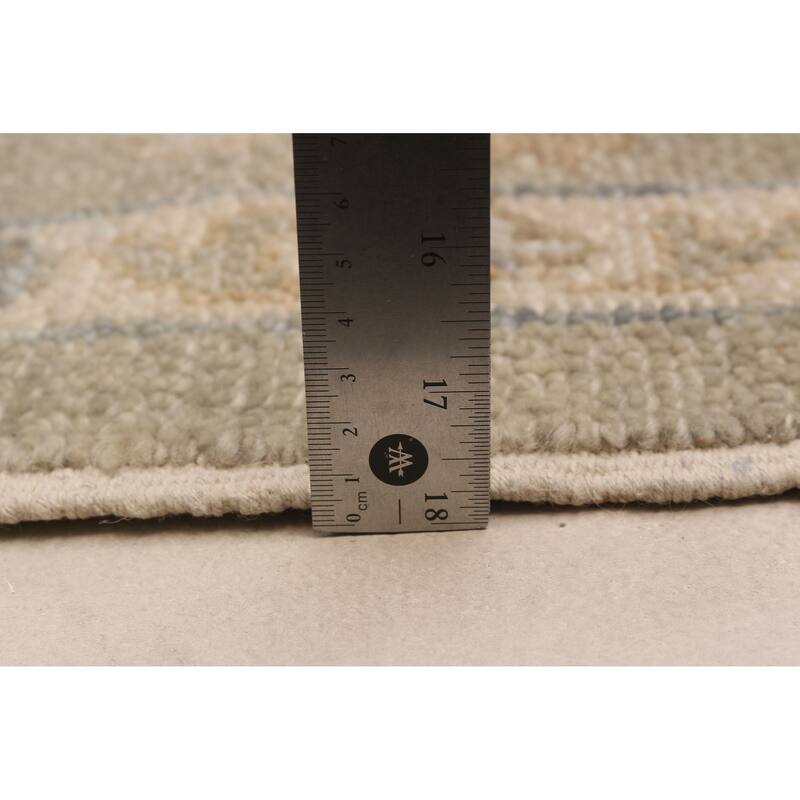 ECARPETGALLERY Hand-knotted Oushak Khaki, Light Grey Wool Rug - 8'1 x 10'1