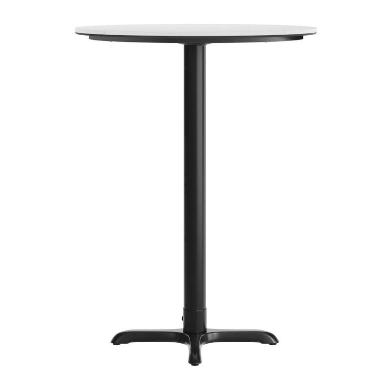 Commercial HPL Tabletop with Bar Height Crisscross Base
