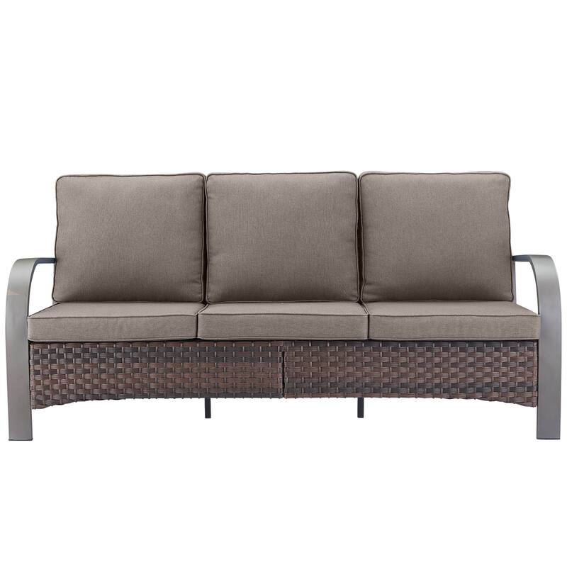 Pocassy Outdoor Sofa Ottomans Patio Furniture