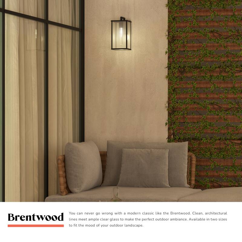 Alora Lighting EW652505CL Brentwood 12" Tall Outdoor Wall Sconce with