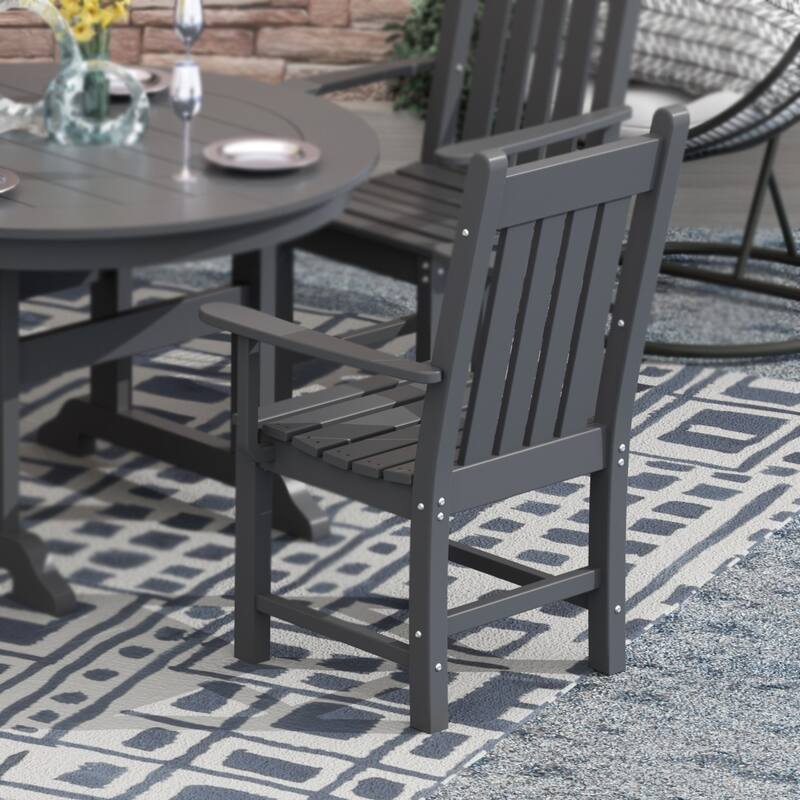 Laguna Hdpe All Weather Outdoor Patio Dining Chair With Arms