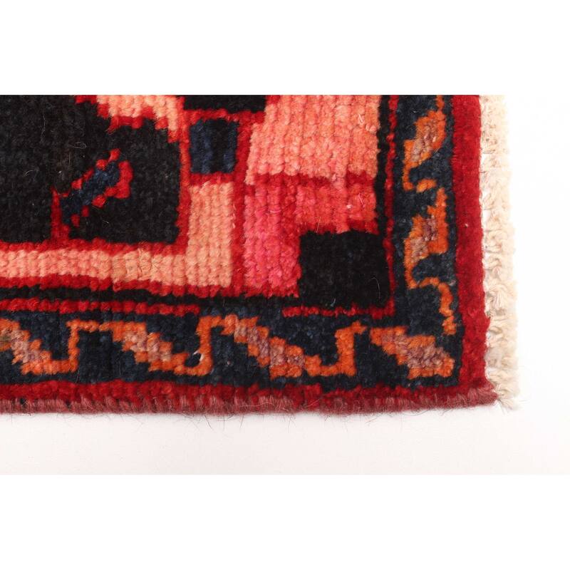 ECARPETGALLERY Hand-knotted Melis Vintage Light Red Wool Rug - 3'7 x 7'5