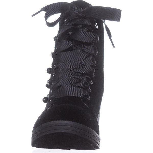 veera velvet combat boot