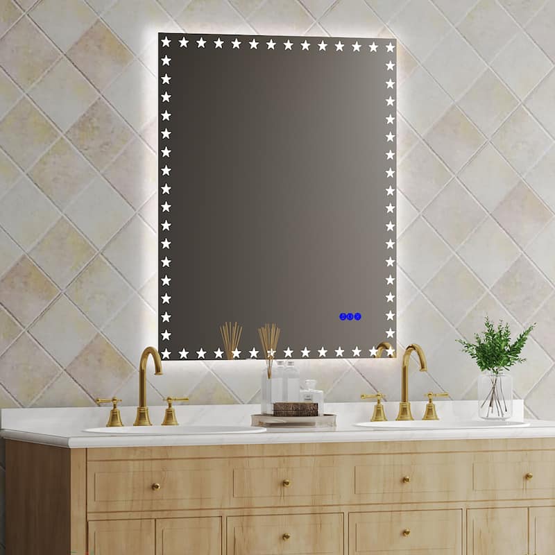 LED Bathroom Mirror with Backlit RGB Color Changing Lighted - Bed Bath ...