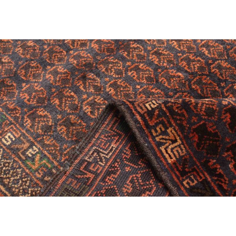 ECARPETGALLERY Hand-knotted Teimani Dark Navy Wool Rug - 2'10 x 4'9