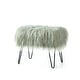 preview thumbnail 27 of 44, Silver Orchid Sterling Shaggy Fauxfur Ottoman Bench