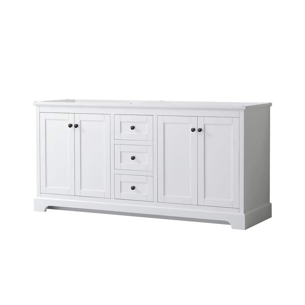 Wyndham Collection Avery 72" Double Free Standing Vanity Cabinet Only