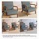 preview thumbnail 76 of 144, 25" W Mid Century Upholstered Wood Accent Chair with Pillow set of 2