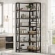 preview thumbnail 2 of 6, 7-Tier Corner Bookshelf, White Corner Shelf Modern Etagere Bookcase