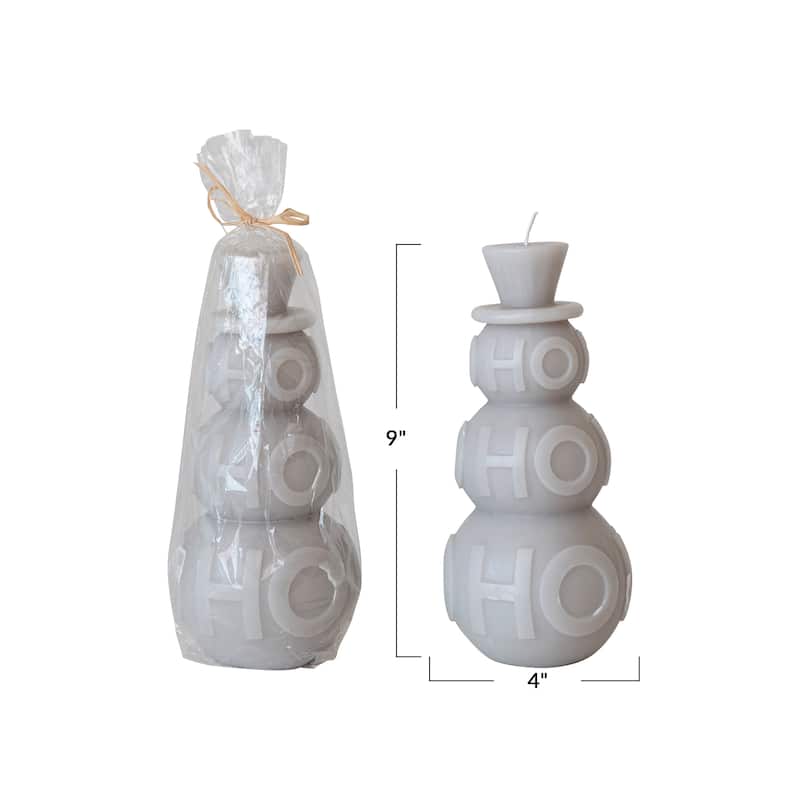 Snowman Holiday Cheer Pillar Candle