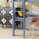 preview thumbnail 5 of 10, Wood Loft Bed with Safety Guardrail, Built-in Desk, Ladder, Grey