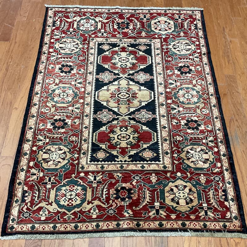HERAT ORIENTAL Handmade Oushak Wool Rug - 4'1" x 5'8"