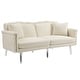 preview thumbnail 12 of 115, Velvet Loveseat Sofa Bed with 2 Pillows, Mid Century 2-Seat Couches Convertible Sofa Bed for Living Room, Bedroom,Office