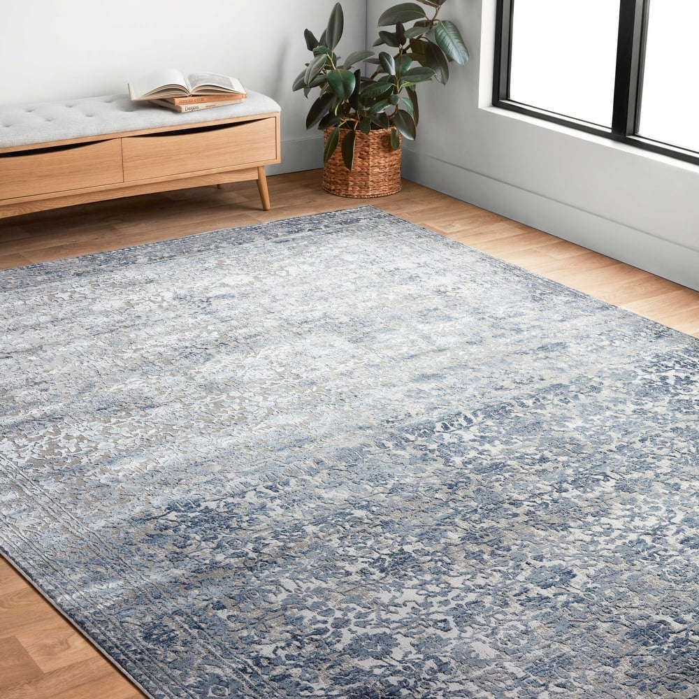 Alexander Home Mason Transitional Vintage Damask Rug