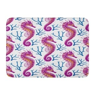 Overstock Beach Whith Seahorse Purple Thorny Hippocampus And Blue Coral Sea Horse Pattern Doormat Floor Rug Bath Mat 23 6x15 7 Inc Multi Multi From Overstock Com Shefinds