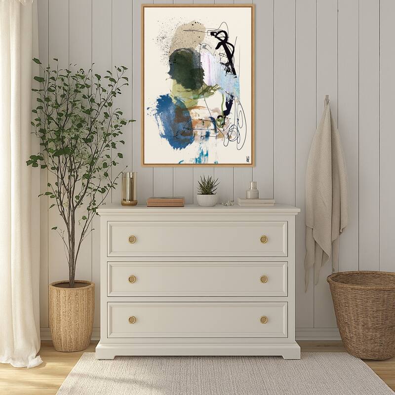 Twin Abstract by Dan Hobday (23 x 33 in.), Framed Canvas Wall Art Print