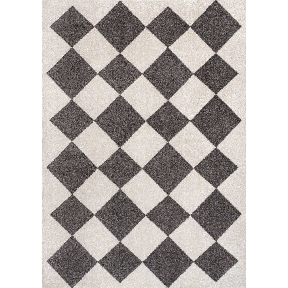 JONATHAN Y Porter Classic Geometric Diamond Pattern Rug