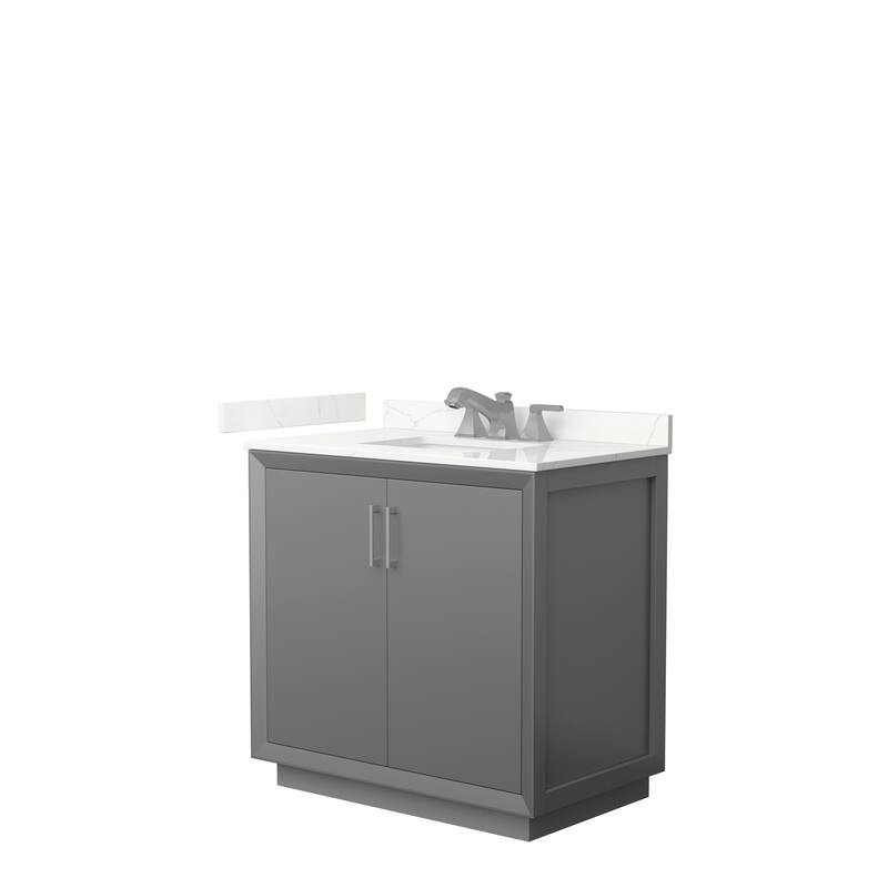 Strada 36-inch Single Vanity, Quartz Top