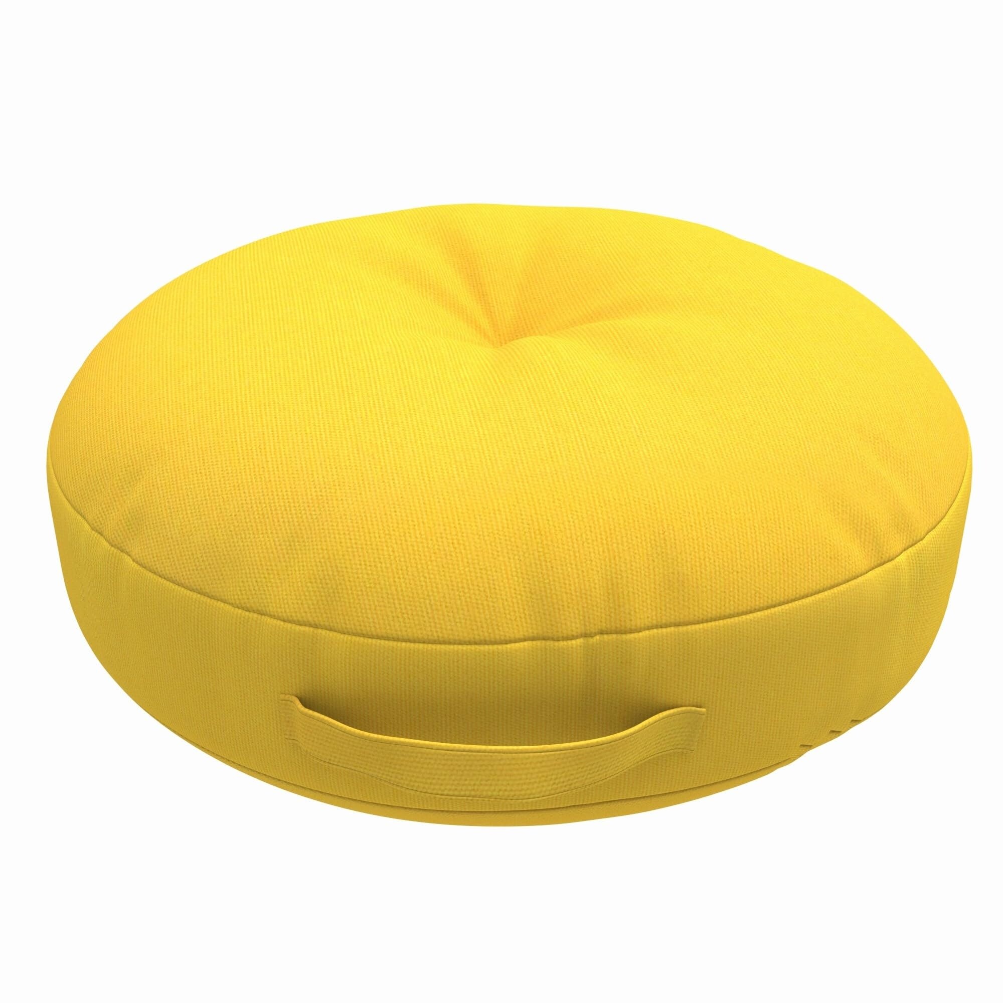 Covers&All Sunbrella Round Seat Cushion with Handle, Plush Outdoor Pillows and Chair Cushions for Home or Patio
