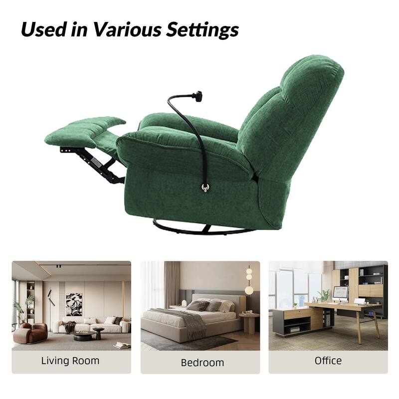 Alina Modern Manual Recliner with A Phone Holder(Set of 2) by HULALA HOME