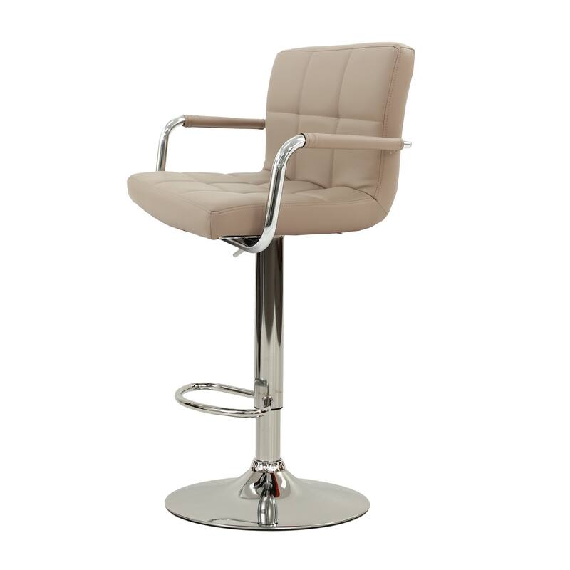Poundex Adjustable Height and Swivel- Set of 2 Arm Barstool
