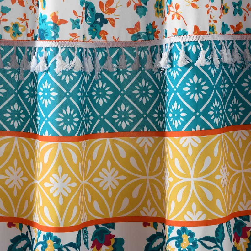Lush Decor Emily Boho Stripe Window Curtain Panel Pair - 84" x 42"