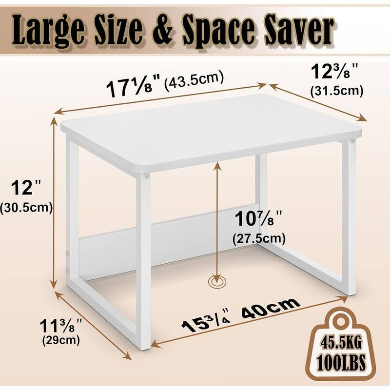 Kitchen Countertop Organizer Cabinet Shelf - 12.4"D x 17"W x 12"H