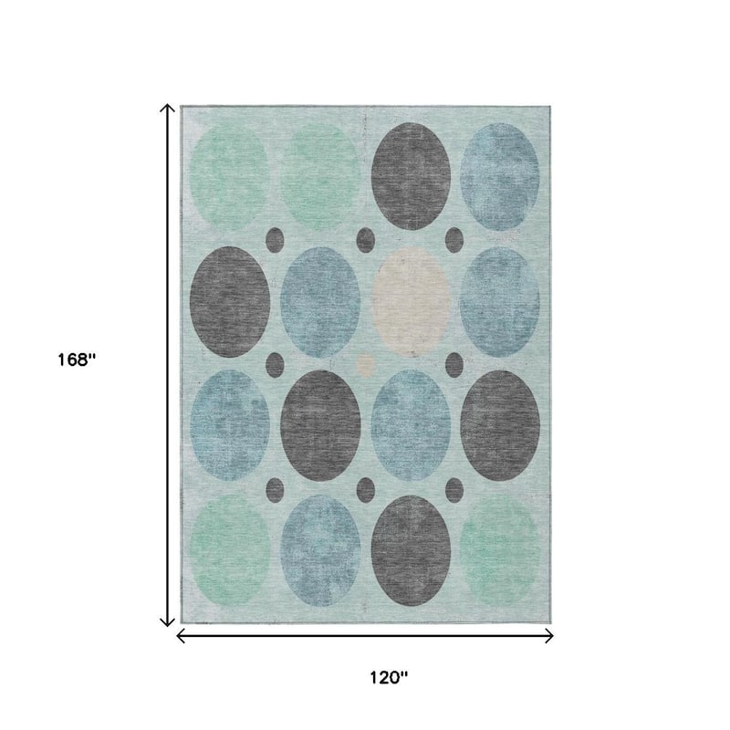 HomeRoots Geometric Transitional Rectangle Outdoor Rug