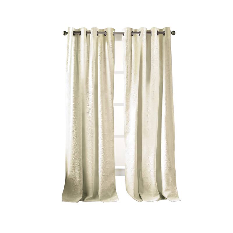 DKNY Chrysanthemum Floral Single Curtain Panel