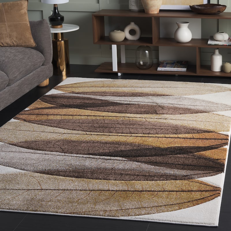 SAFAVIEH Hollywood Josefine Mid-Century Modern Abstract Rug - 4' x 6' - Brown/Grey
