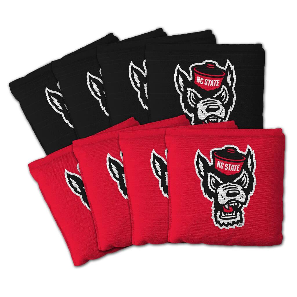 NC State Wolfpack NCAA Dual Sided Pro Stop & Slide Cornhole Bags
