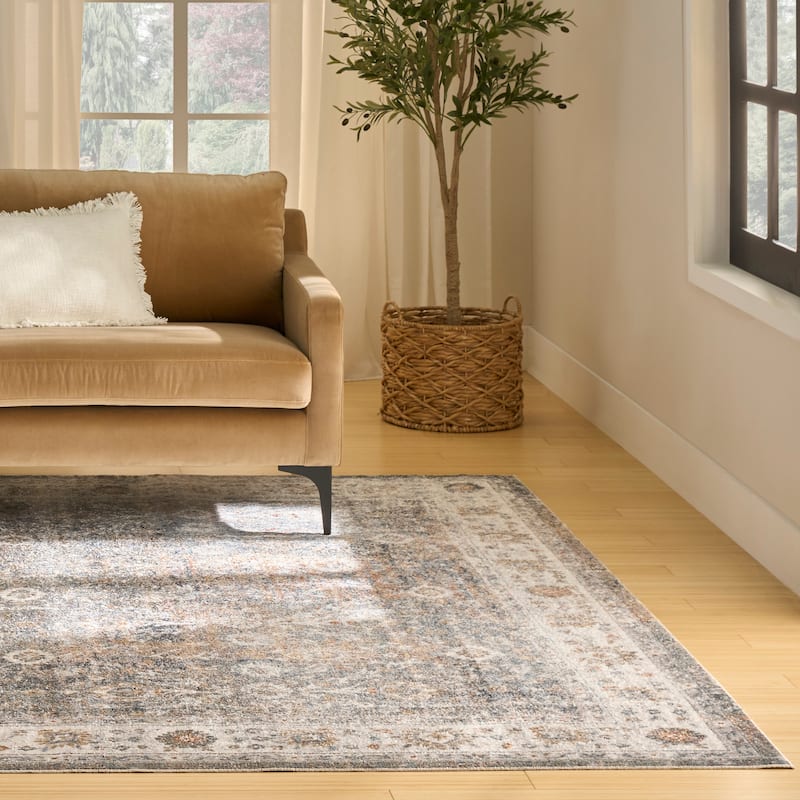 Nourison Astra Machine Washable Indoor only Persian Area Rug - 7' 10" x 10' - Ivory/Multicolor - Rectangle