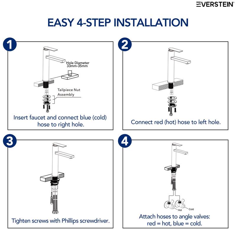 2-Pack Single Lever Handle Bathroom Sink Faucet Single Hole Basin Faucet