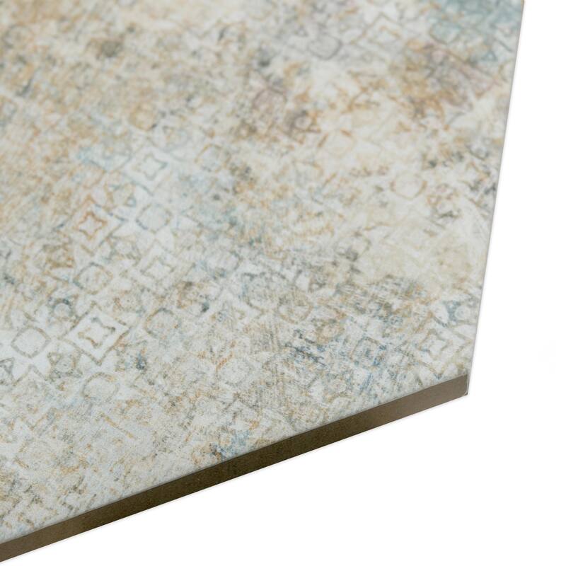 Merola Tile Tivoli Hex Tapestry 5-1/2" x 6-1/4" Porcelain Floor and Wall Tile