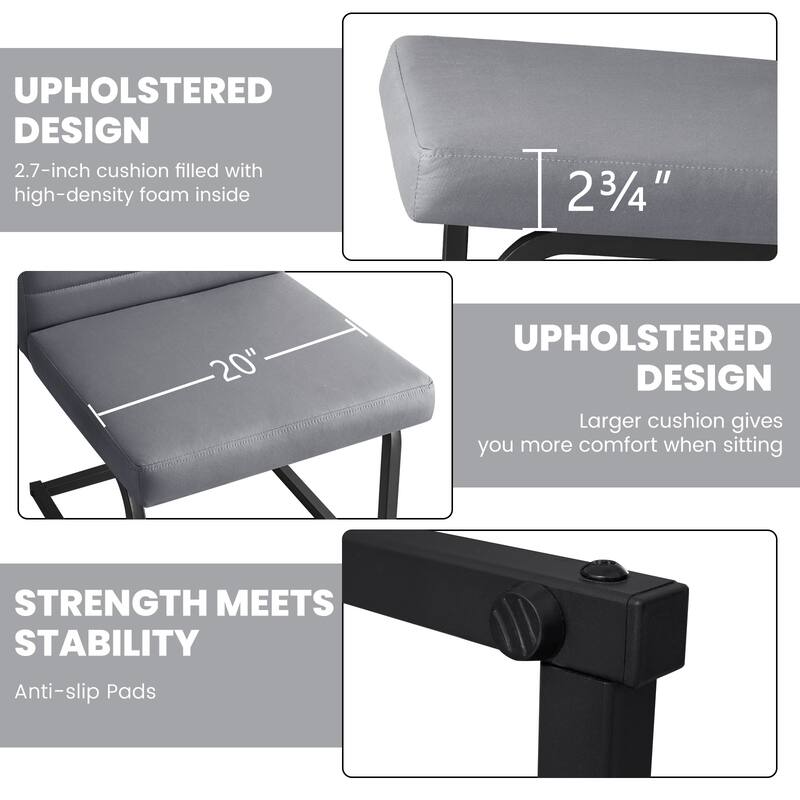 Upholstery Dining Chairs Set of 2 - Grey