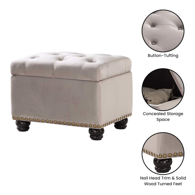 Convenience Concepts Designs4Comfort 5th Avenue Storage Ottoman