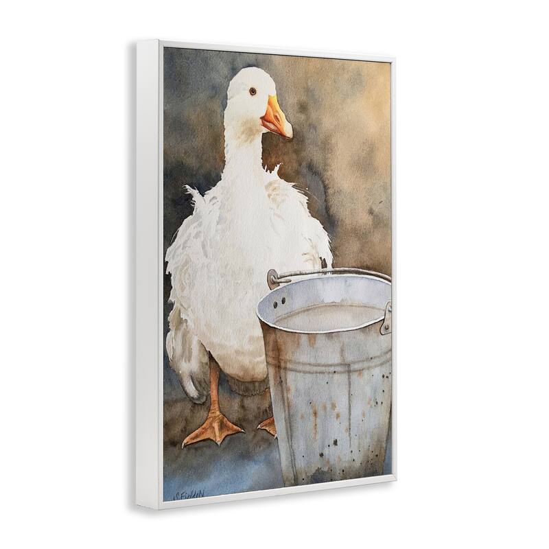 Stupell Duck & Country Pail Framed Giclee Art Design By Stephanie Fielden