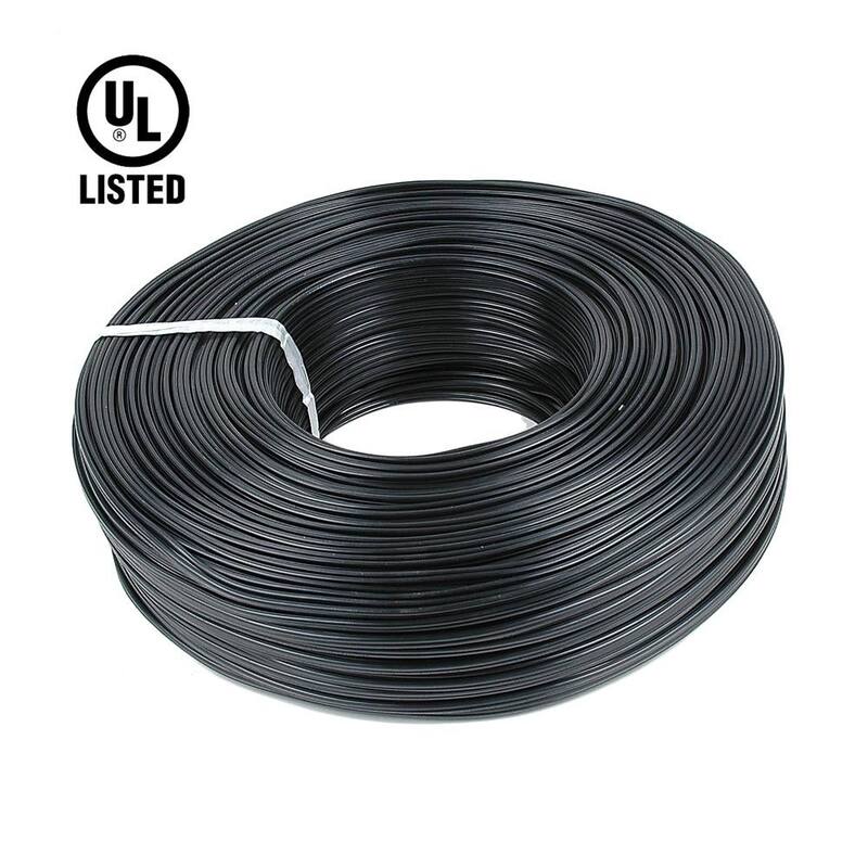 Novelty Lights 500 Foot Zip Cord Wire, Black, 18 Gauge, SPT-2 - Large
