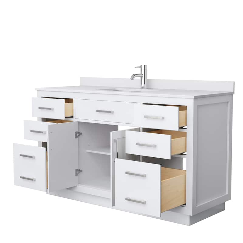 Beckett TK 60-inch Single Vanity, Cultured Marble Top