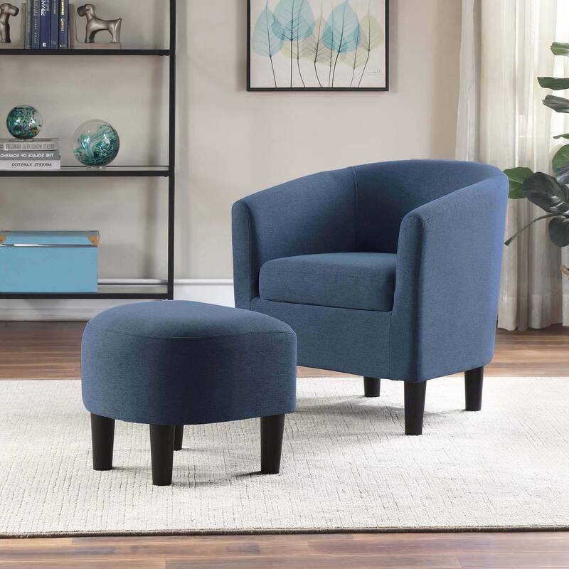 Convenience Concepts Take a Seat Churchill Accent Chair with Ottoman