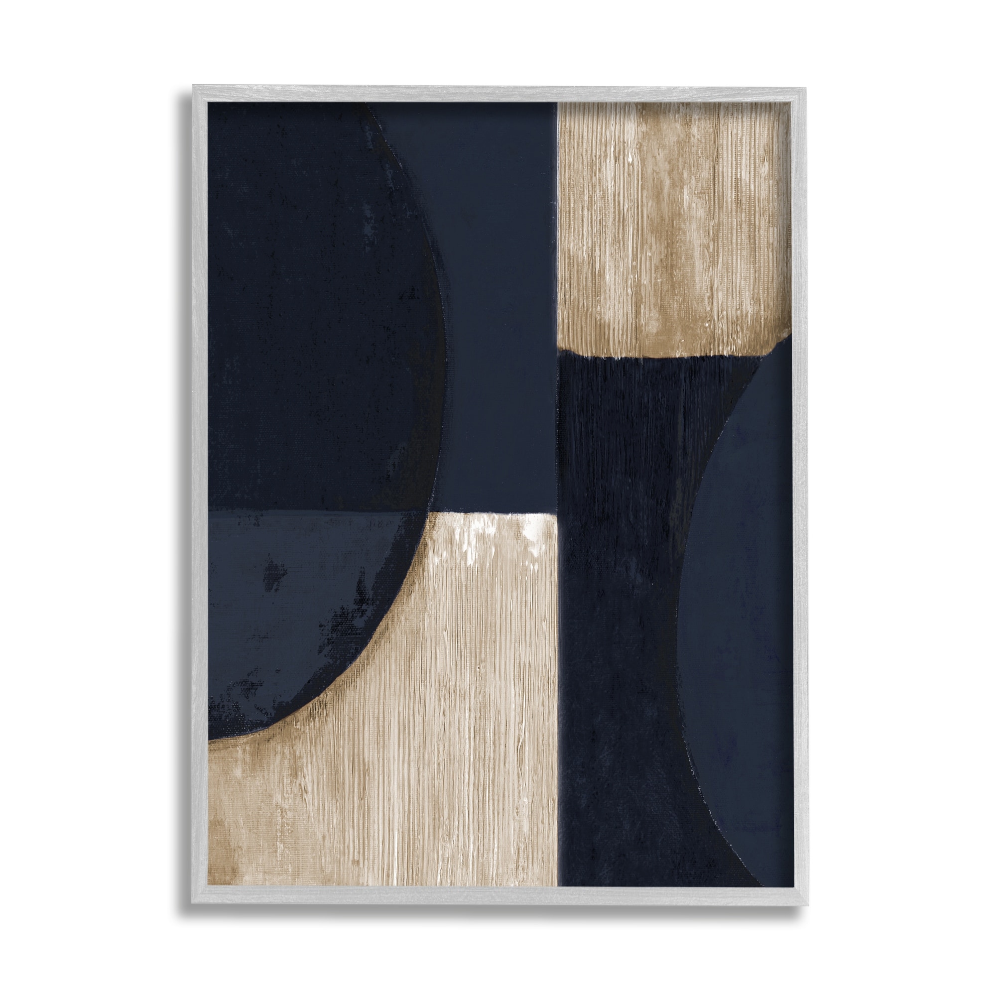 Stupell Contemporary Dark Shapes Framed Giclee Art Design by Tava Studios
