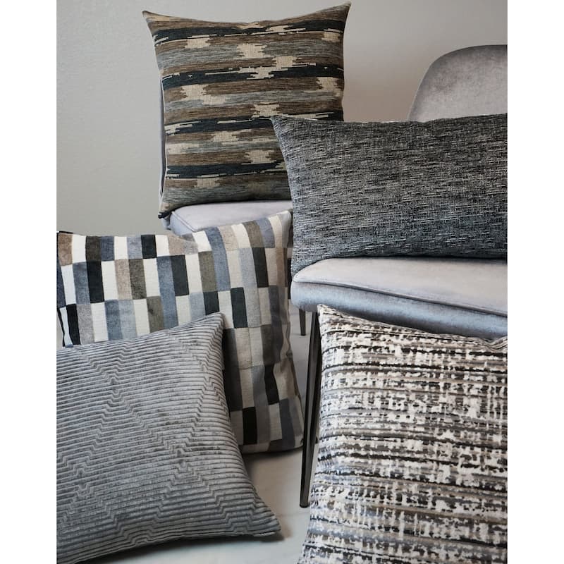 Dynamix Graphite Decorative Throw Pillow